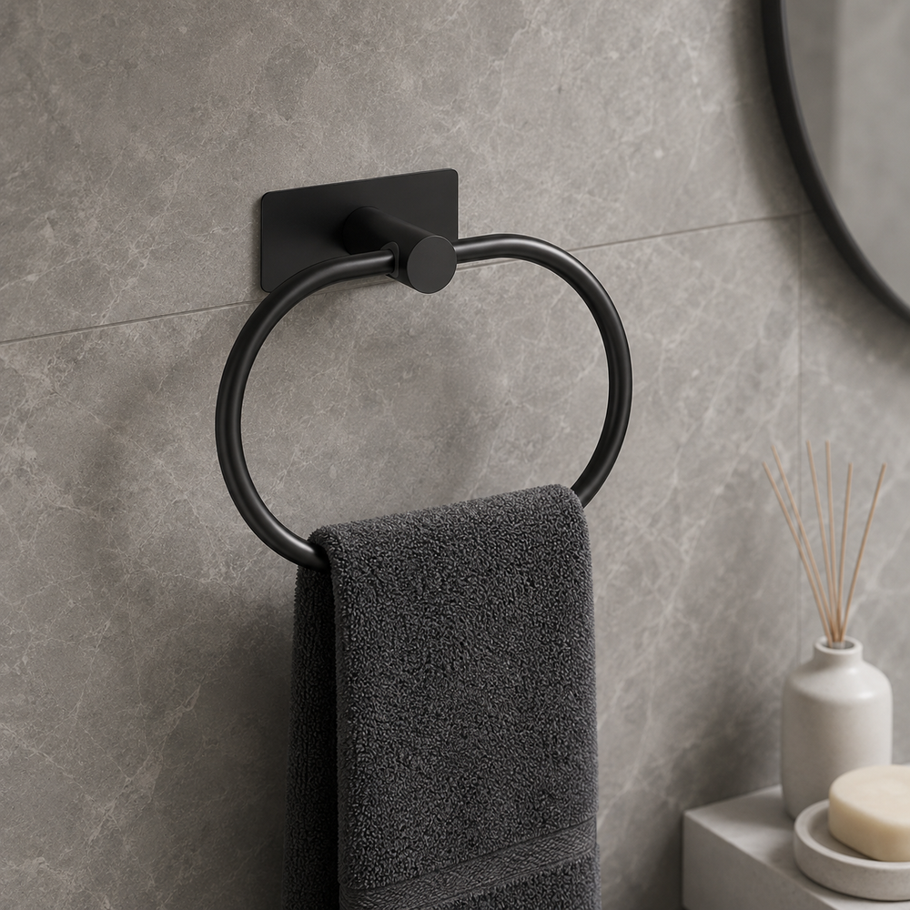 Zelfklevende badkameraccessoires monteren
