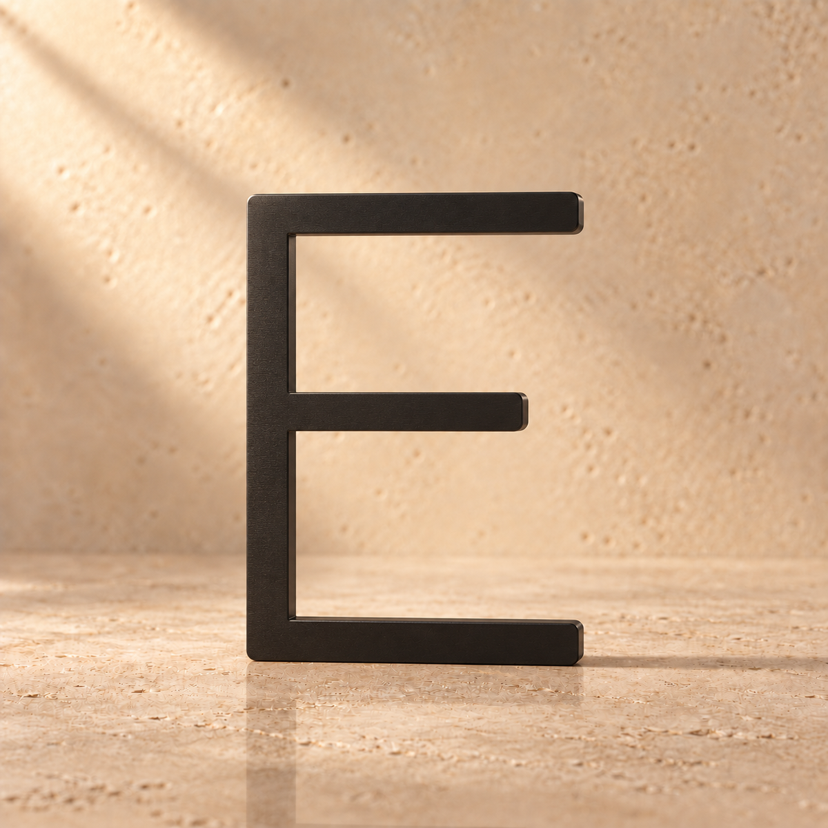 Massief messing huisnummer of huisletter – mat zwart