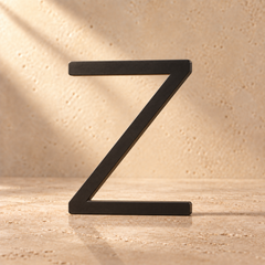 Massief messing huisnummer of huisletter – mat zwart