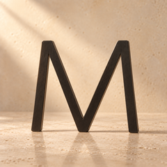Massief messing huisnummer of huisletter – mat zwart