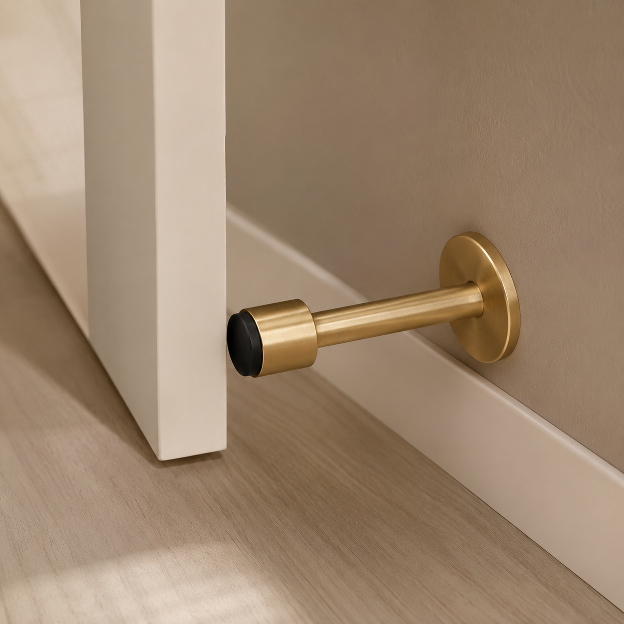 Ronde Wanddeurstopper met Rubberen Buffer