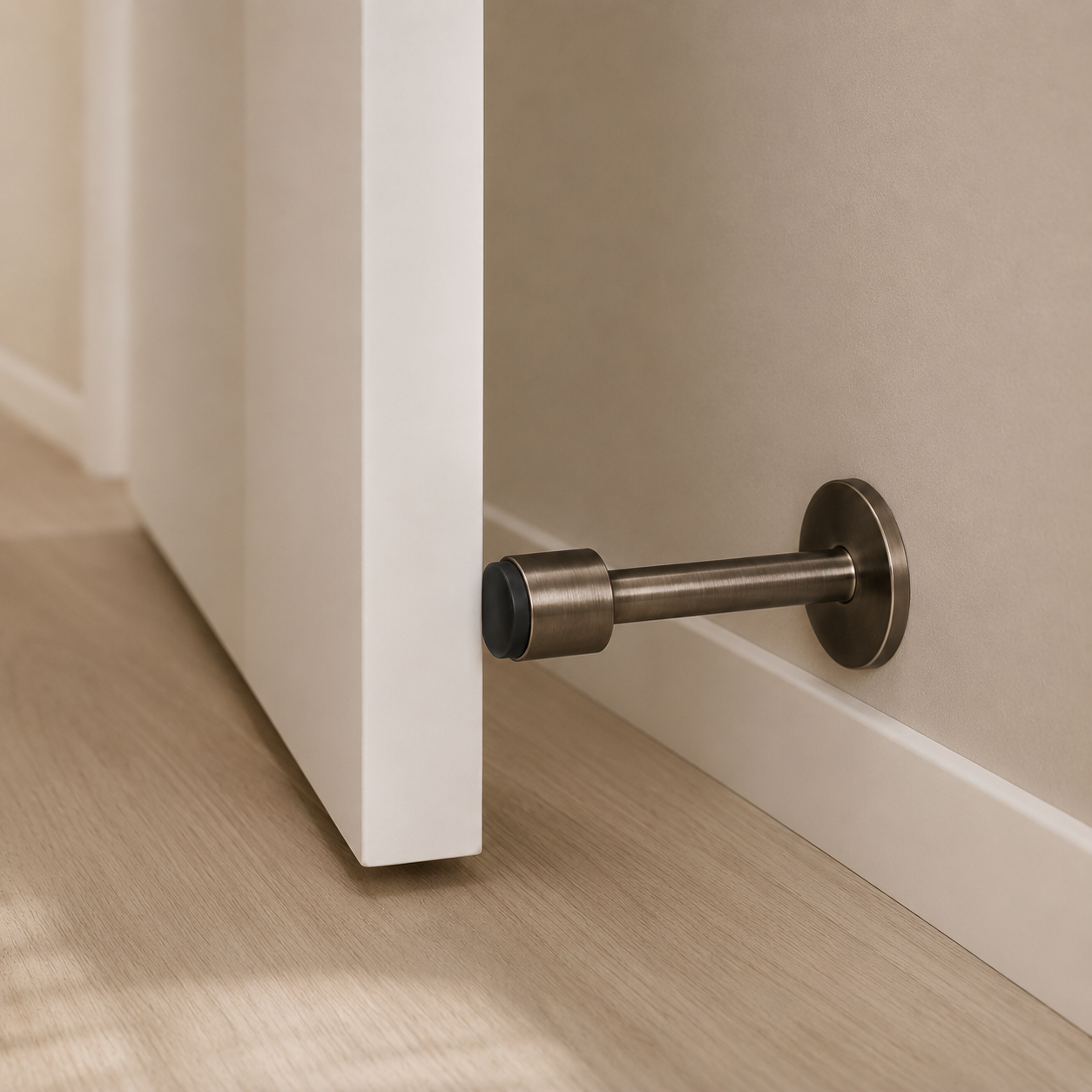 Luxe Deurstopper van Messing – Geborsteld Brons