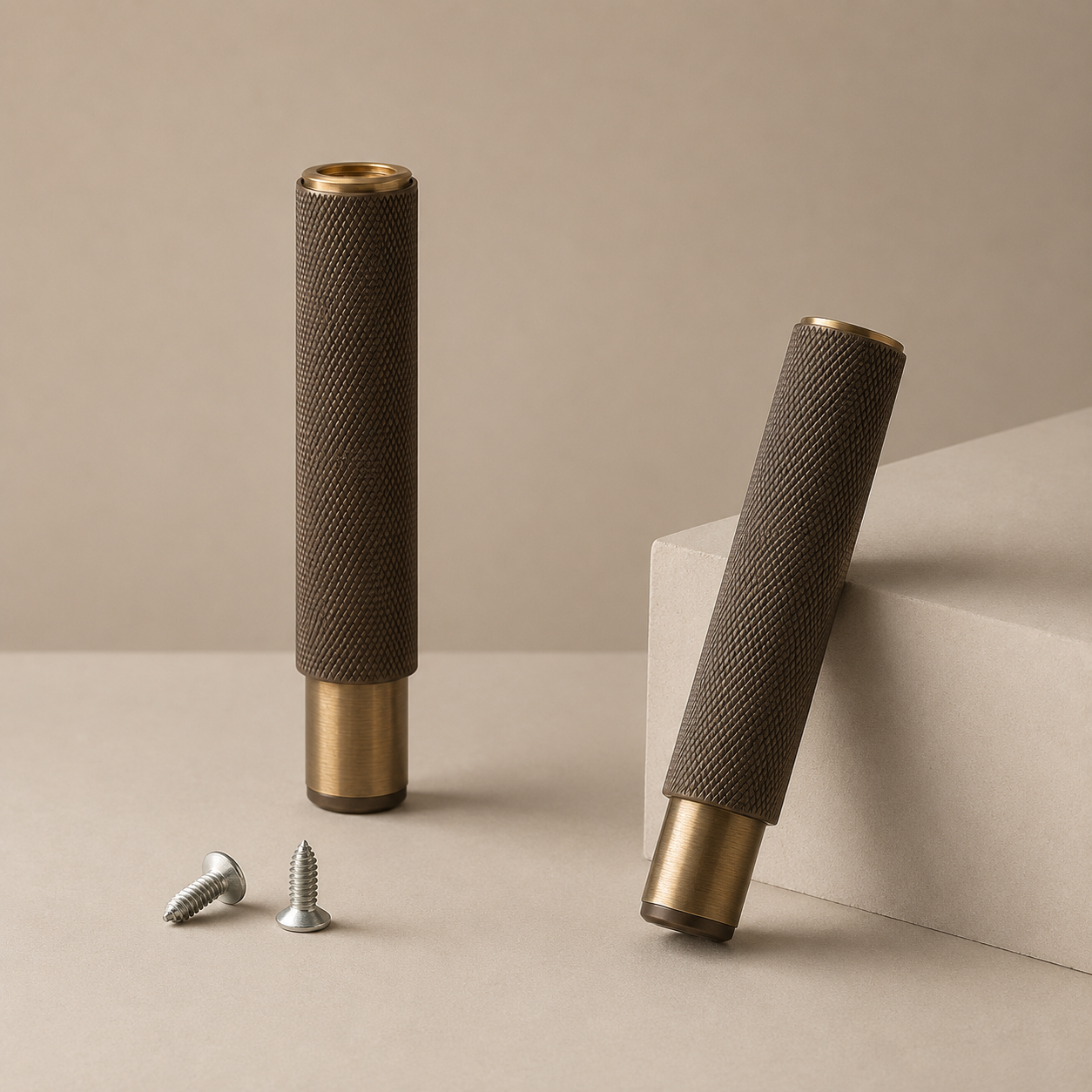 Luxe Verstelbare Meubelpoten – Antiek Messing met Gekarteld Detail
