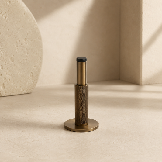 Forma Signature No. 02 gekartelde deurstopper in antiek messing