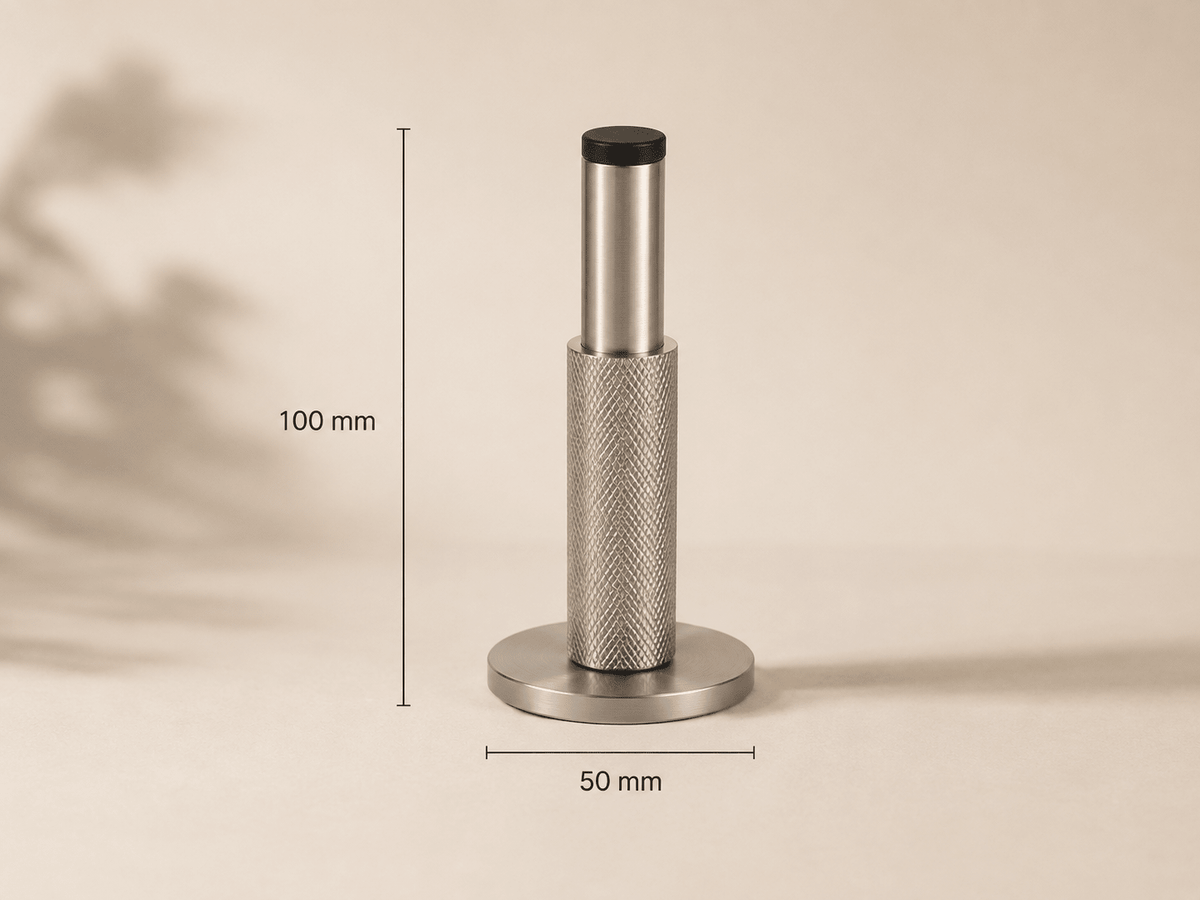 Forma Signature No. 02 – Gekartelde Messing wanddeurstopper - Forma Luxury Interior