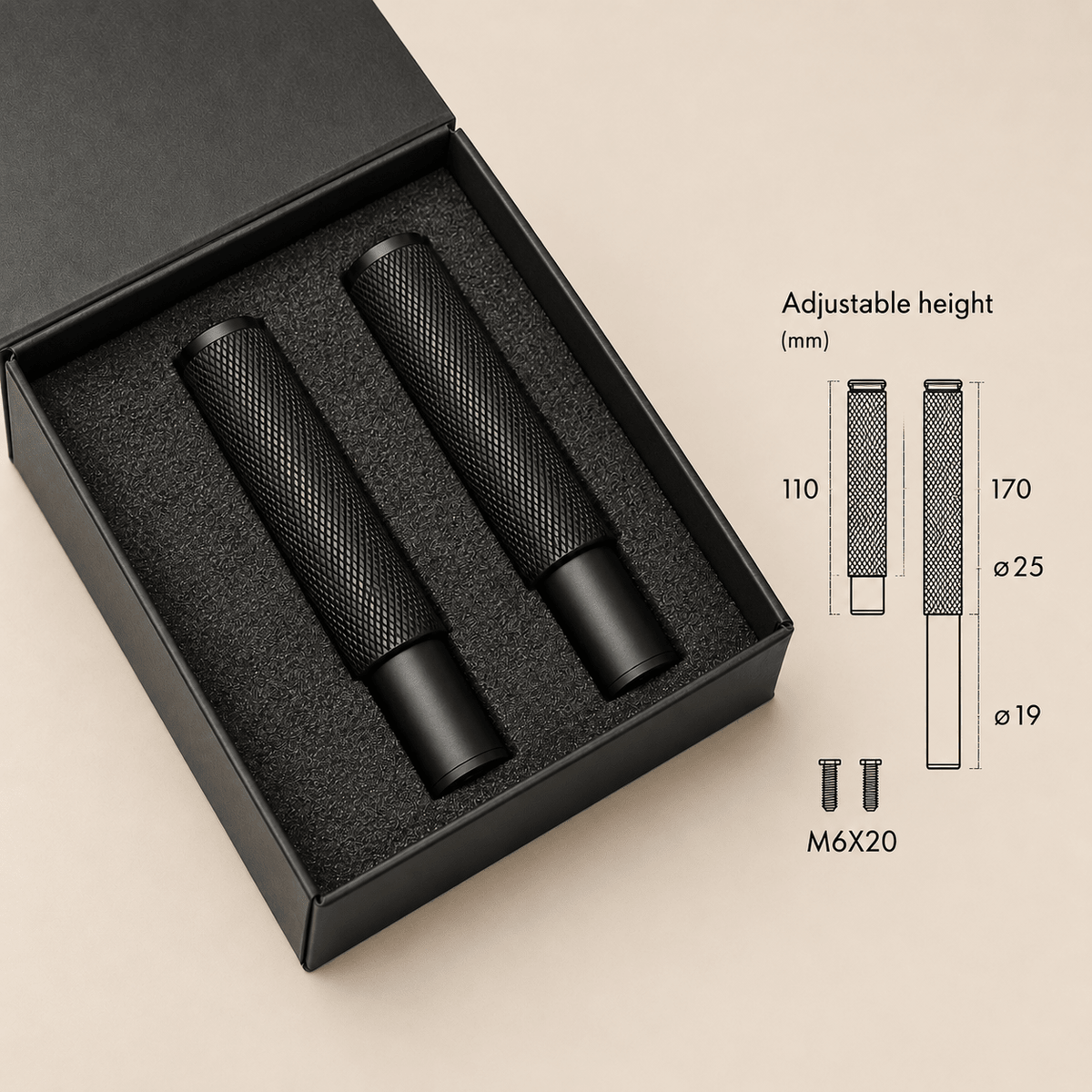 Forma Signature No. 03 – verstelbare meubelpoten in antiek messing | Set van 2 - Forma Luxury Interior