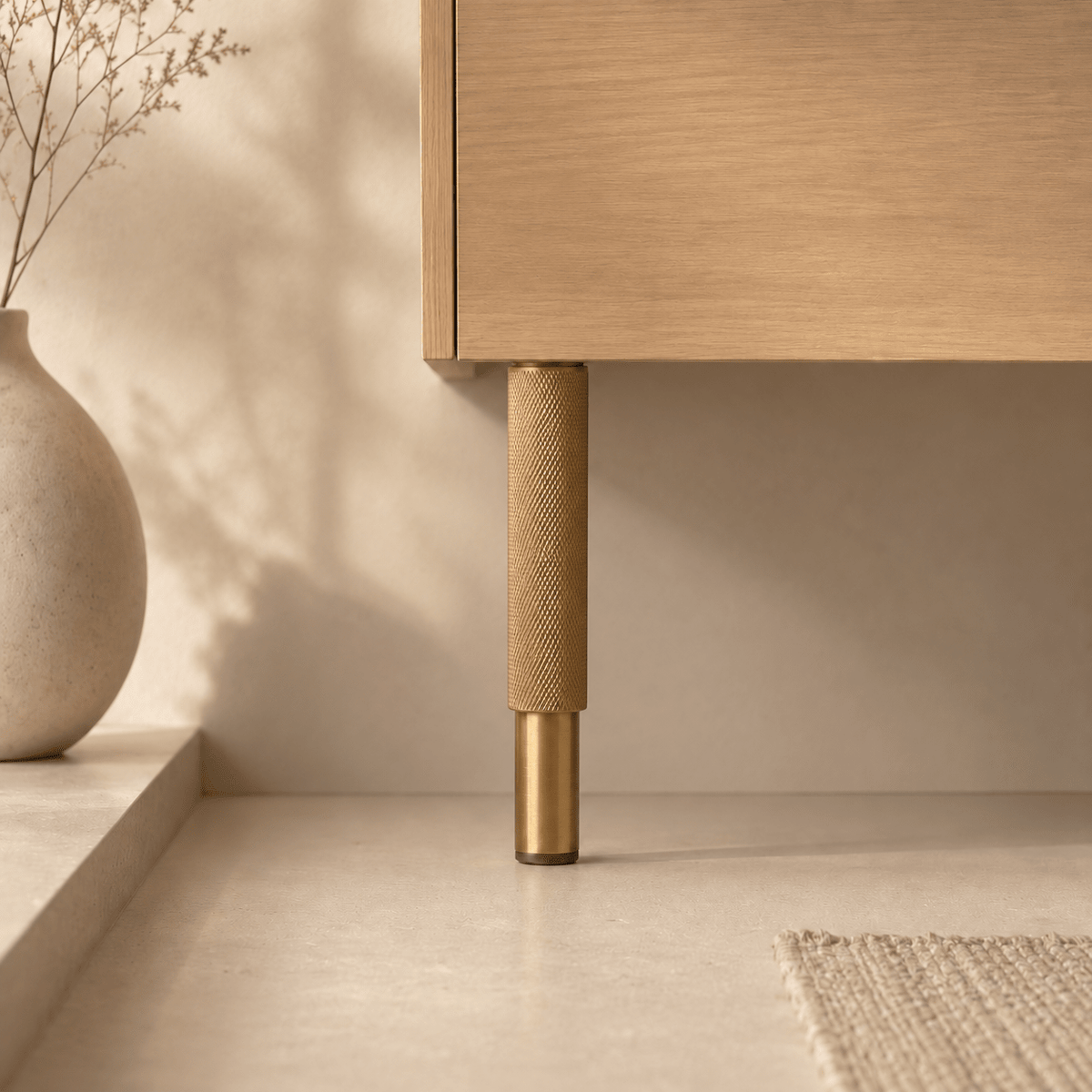 Forma Signature No. 03 – verstelbare meubelpoten in antiek messing | Set van 2 - Forma Luxury Interior
