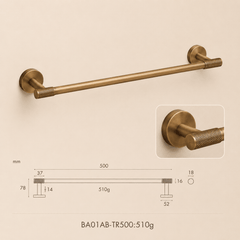 Forma Signature No. 04 – Messing Handdoekrek 50 cm - Forma Luxury Interior
