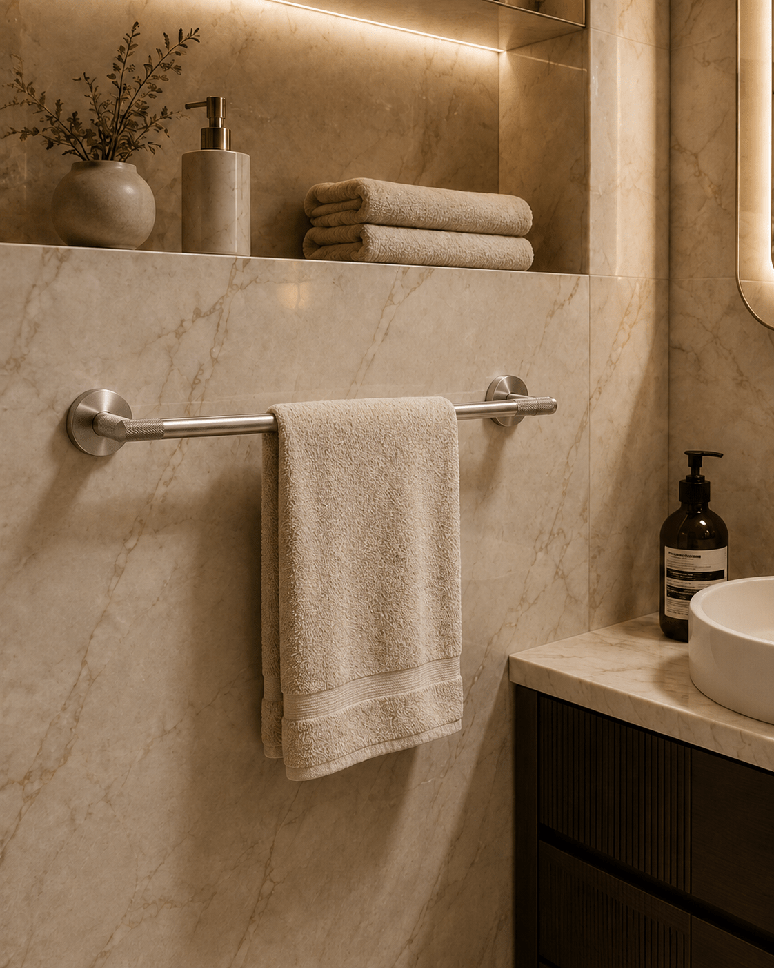 Forma Signature No. 04 – Messing Handdoekrek 50 cm - Forma Luxury Interior