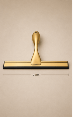 Goudkleurige RVS Douchewisser met Wandhaak – 25 cm - Forma Luxury Interior