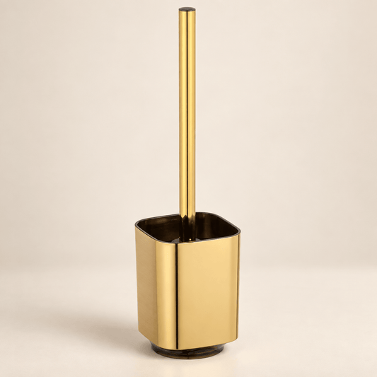 Goudkleurige toiletborstel met houder - Forma Luxury Interior