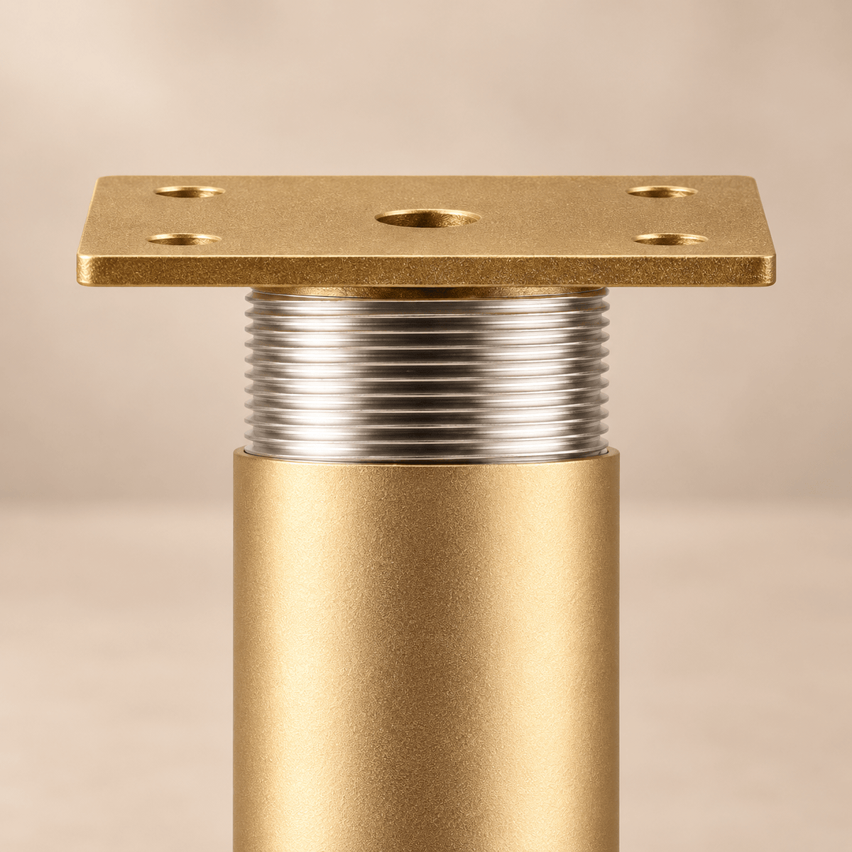 Goudkleurige verstelbare meubelpoot 15 cm - Forma Luxury Interior