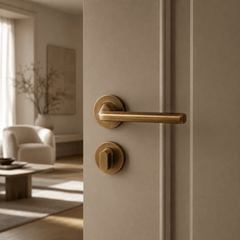 L-vormige deurklink op rond rozet - Forma Luxury Interior