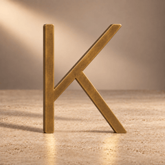 Massief messing huisnummer of huisletter in antiek messing – 10 tot 30 cm - Forma Luxury Interior
