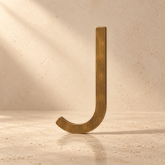 Massief messing huisnummer of huisletter in antiek messing – 10 tot 30 cm - Forma Luxury Interior