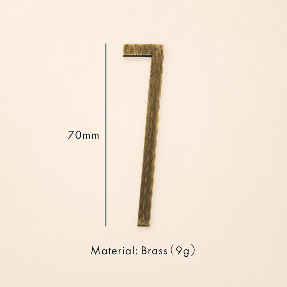 Messing huisnummer of letter 7 cm – antiek messing - Forma Luxury Interior