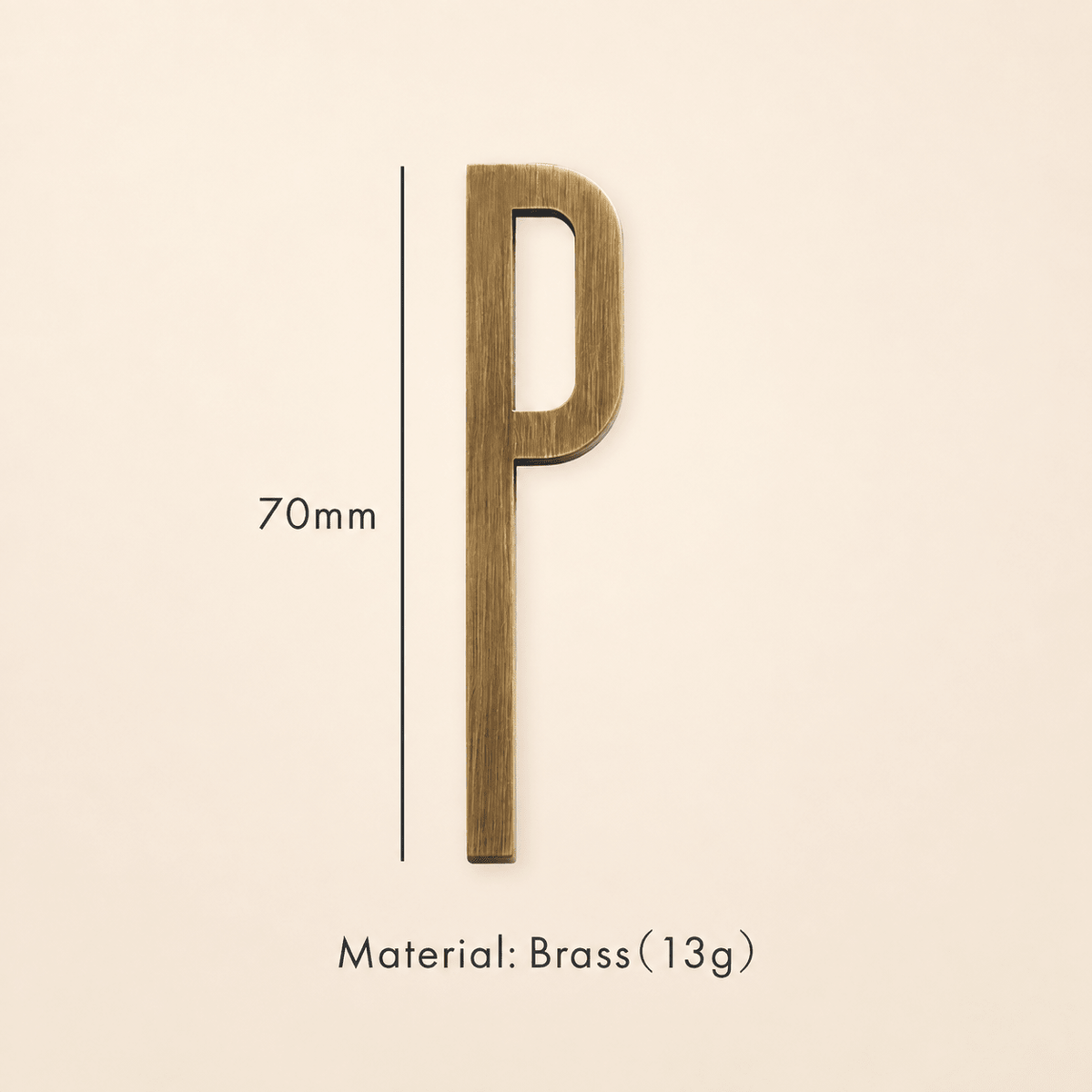Messing huisnummer of letter 7 cm – antiek messing - Forma Luxury Interior