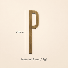 Messing huisnummer of letter 7 cm – antiek messing - Forma Luxury Interior