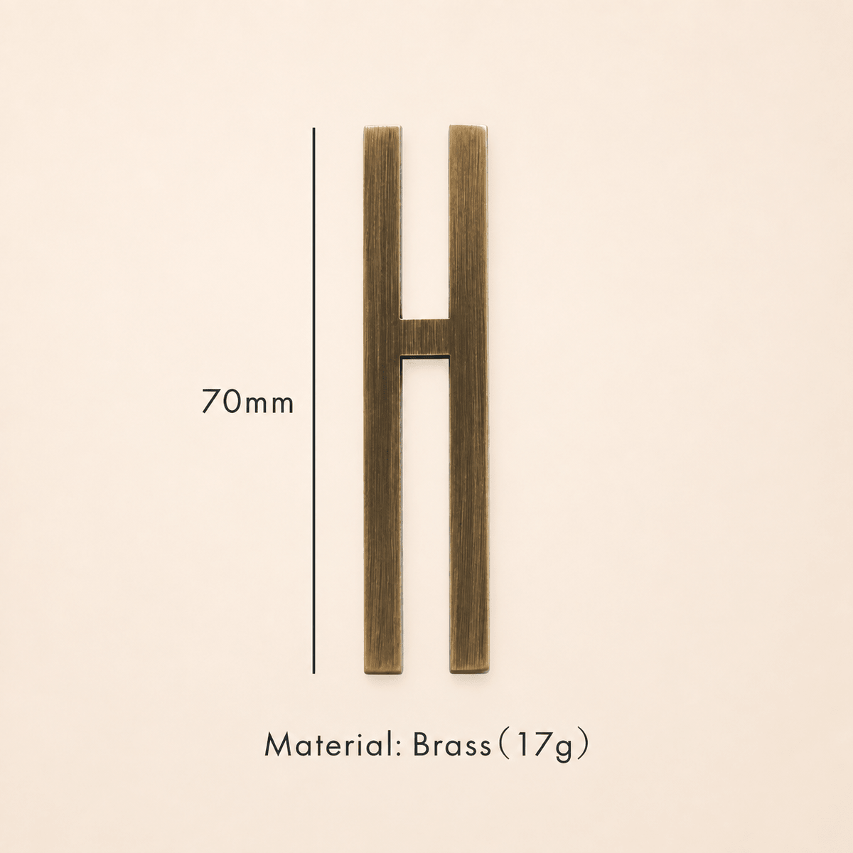 Messing huisnummer of letter 7 cm – antiek messing - Forma Luxury Interior