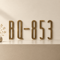 Messing huisnummer of letter 7 cm – antiek messing - Forma Luxury Interior