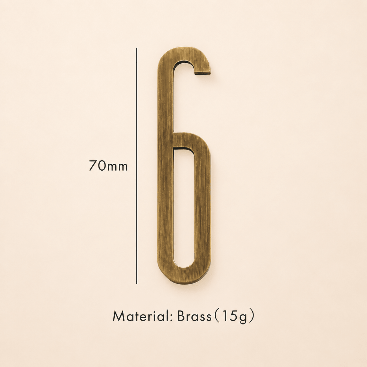 Messing huisnummer of letter 7 cm – antiek messing - Forma Luxury Interior