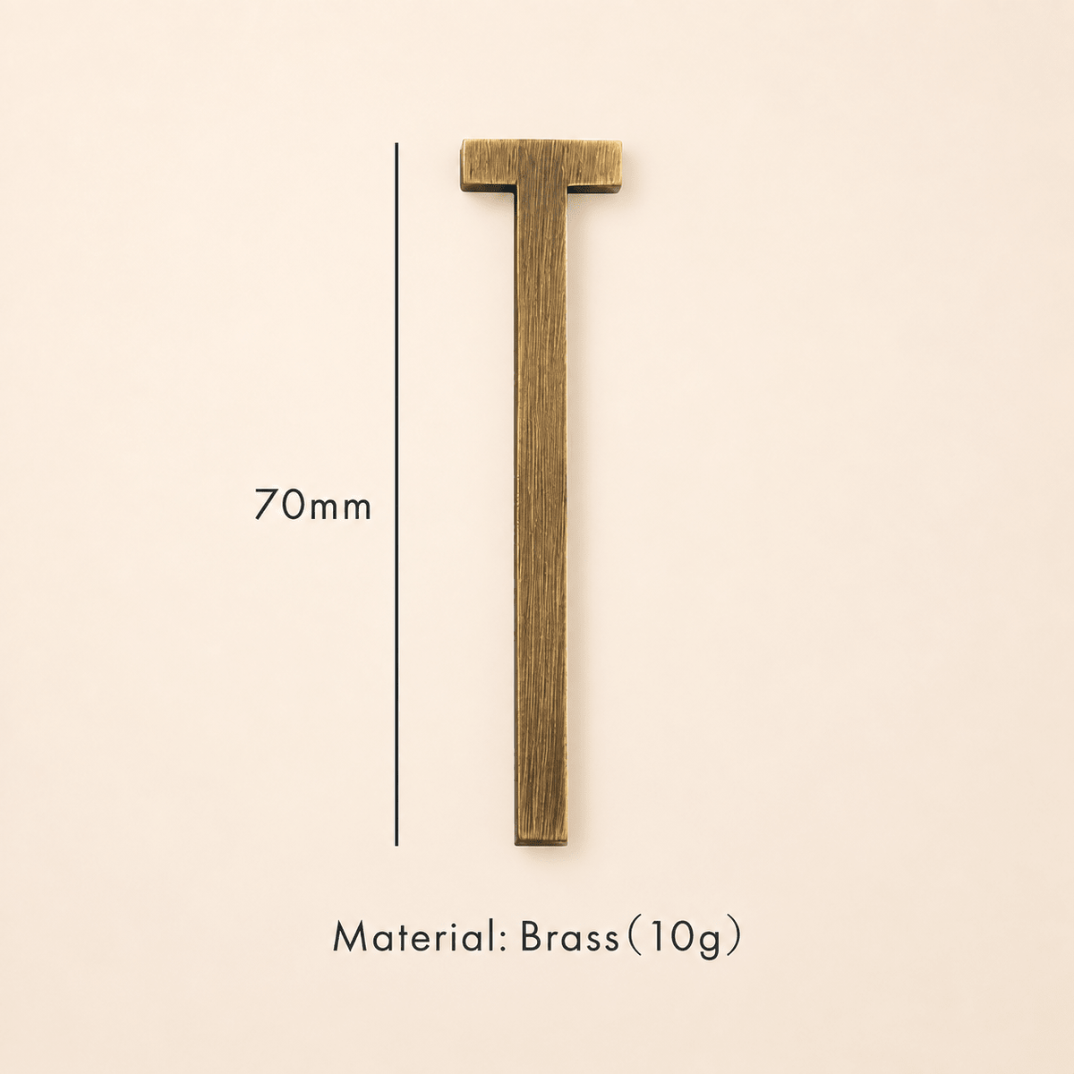Messing huisnummer of letter 7 cm – antiek messing - Forma Luxury Interior