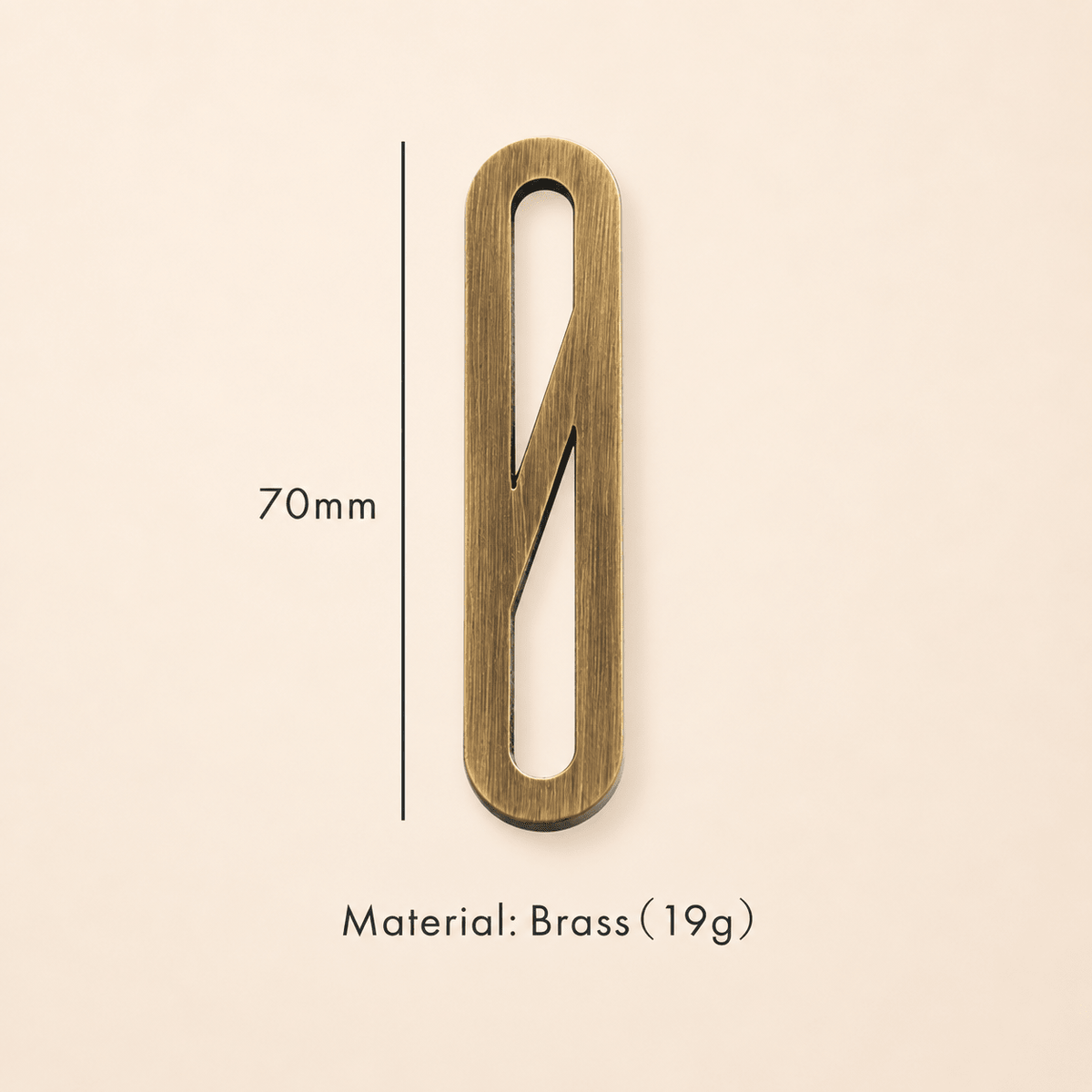 Messing huisnummer of letter 7 cm – antiek messing - Forma Luxury Interior