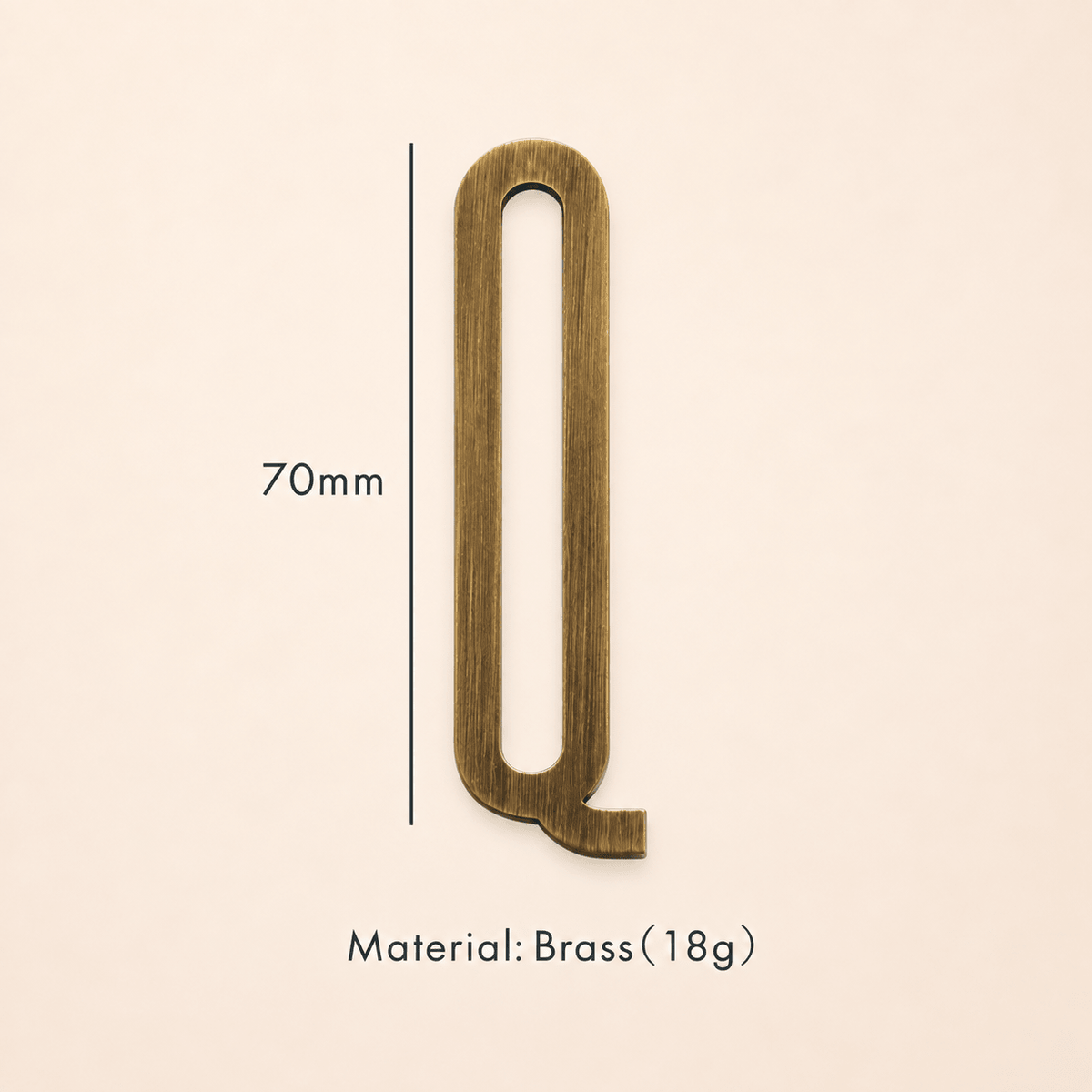Messing huisnummer of letter 7 cm – antiek messing - Forma Luxury Interior