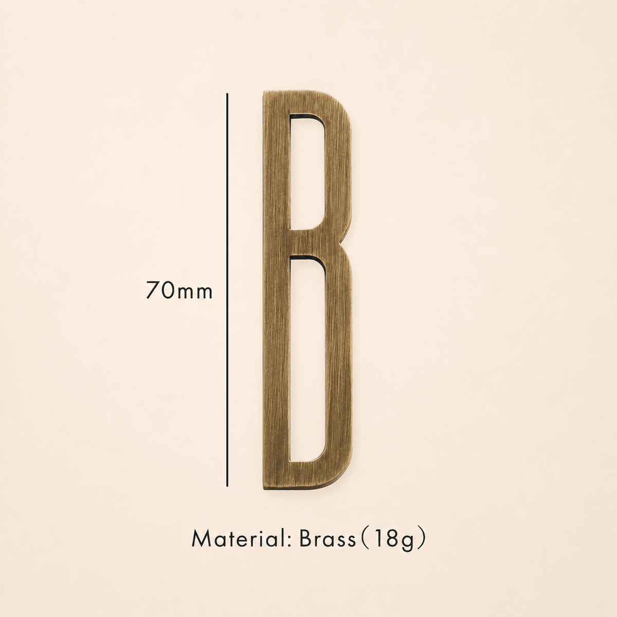Messing huisnummer of letter 7 cm – antiek messing - Forma Luxury Interior