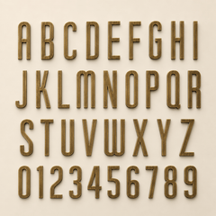 Messing huisnummer of letter 7 cm – antiek messing - Forma Luxury Interior