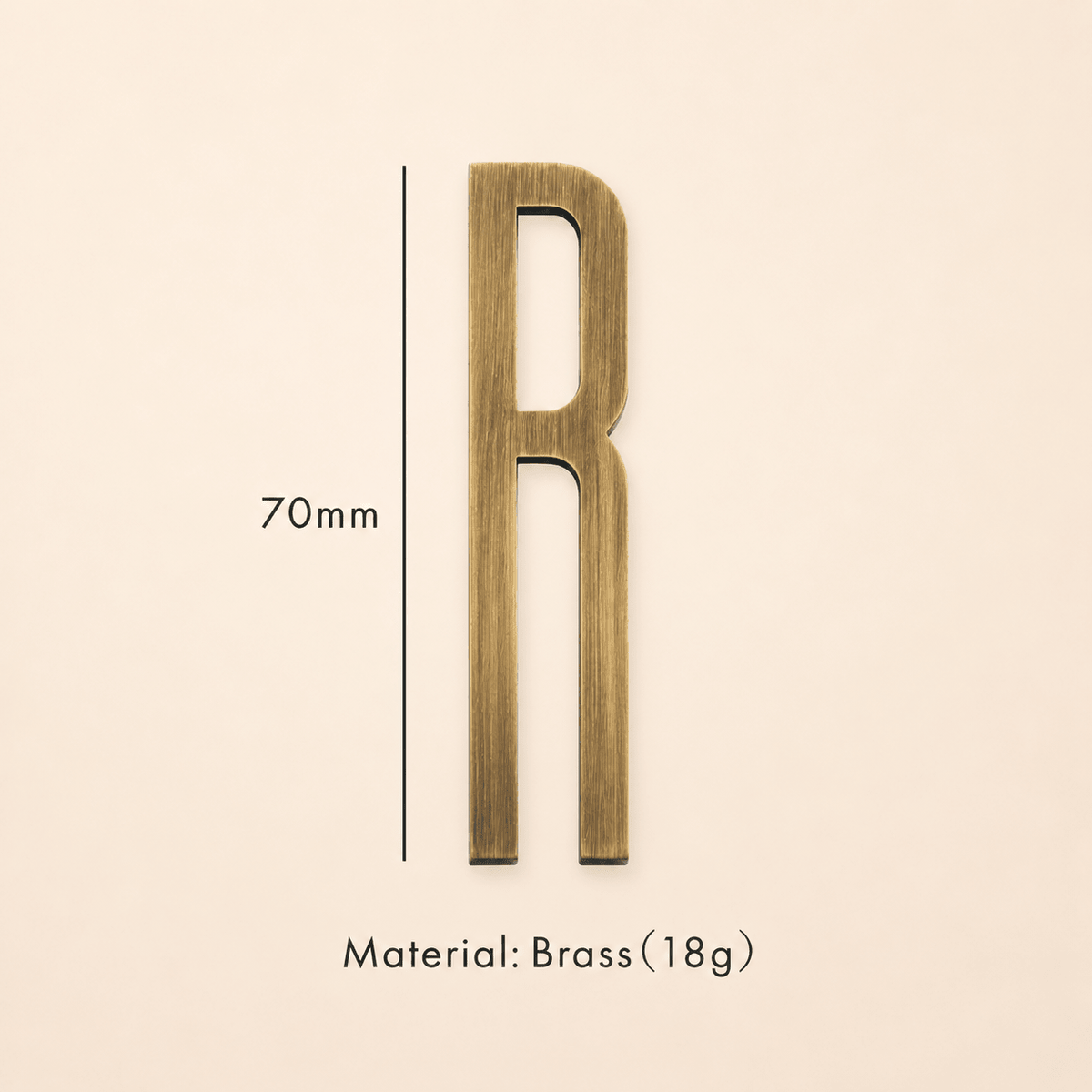 Messing huisnummer of letter 7 cm – antiek messing - Forma Luxury Interior
