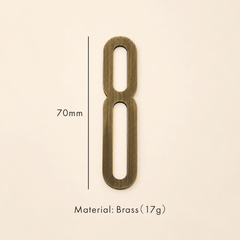 Messing huisnummer of letter 7 cm – antiek messing - Forma Luxury Interior