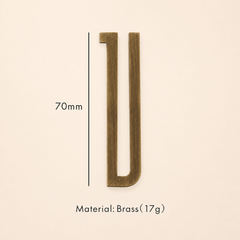 Messing huisnummer of letter 7 cm – antiek messing - Forma Luxury Interior
