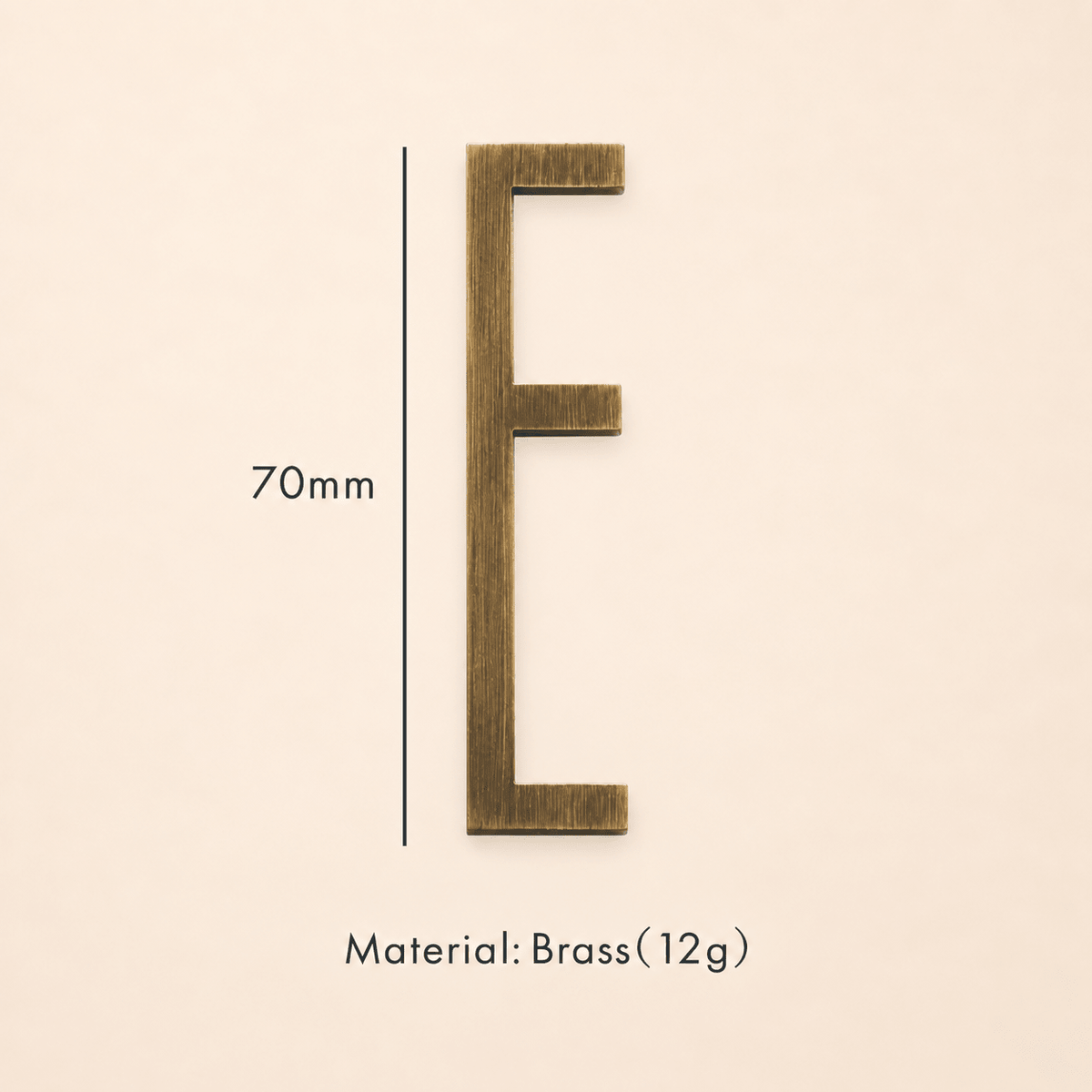 Messing huisnummer of letter 7 cm – antiek messing - Forma Luxury Interior