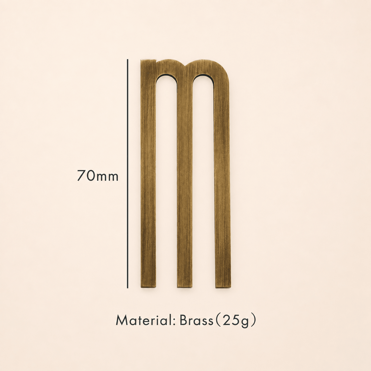 Messing huisnummer of letter 7 cm – antiek messing - Forma Luxury Interior