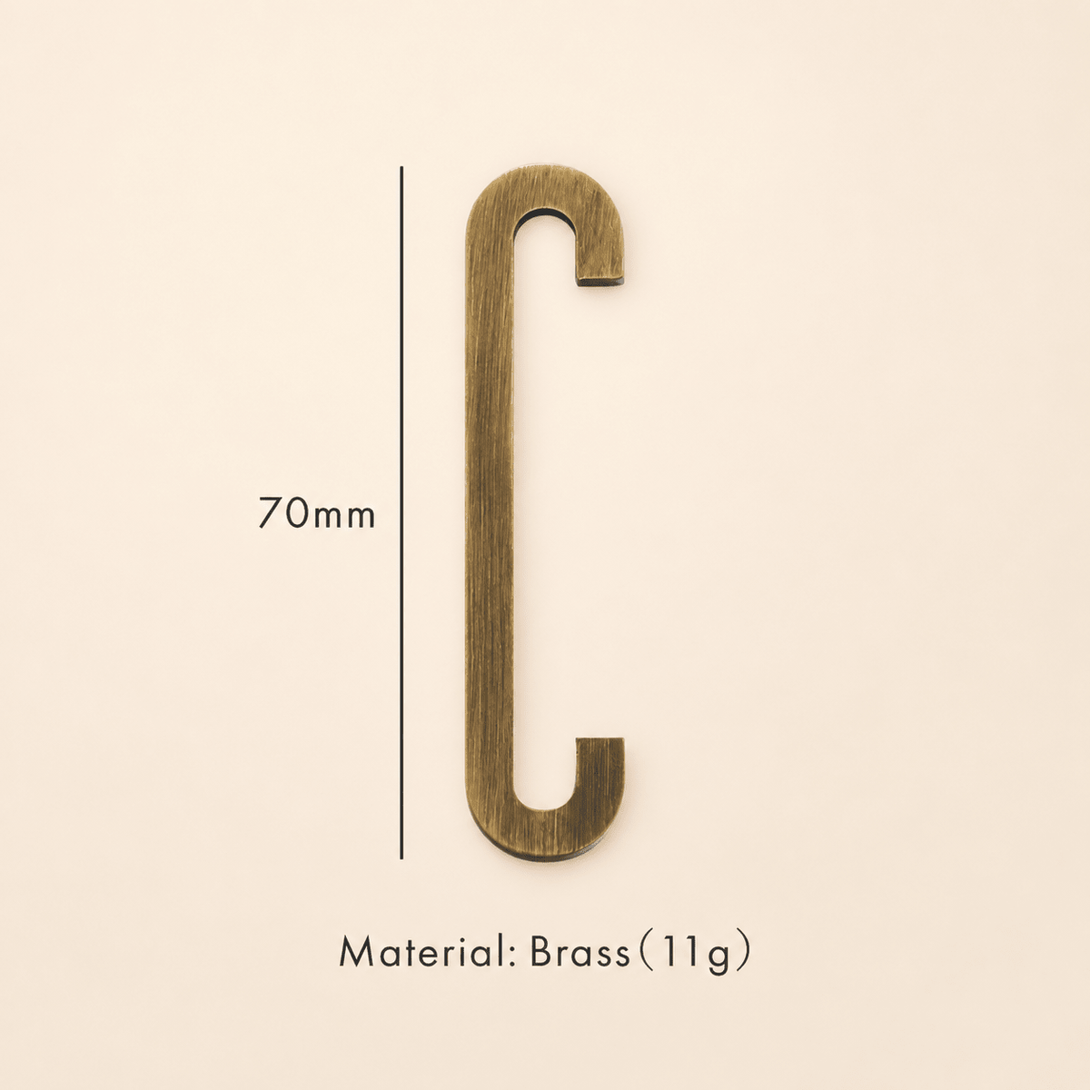 Messing huisnummer of letter 7 cm – antiek messing - Forma Luxury Interior