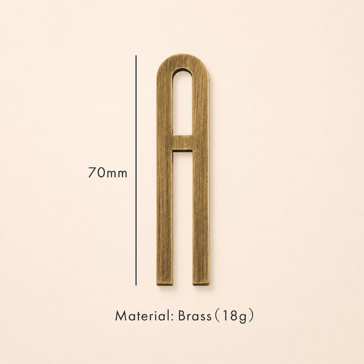 Messing huisnummer of letter 7 cm – antiek messing - Forma Luxury Interior