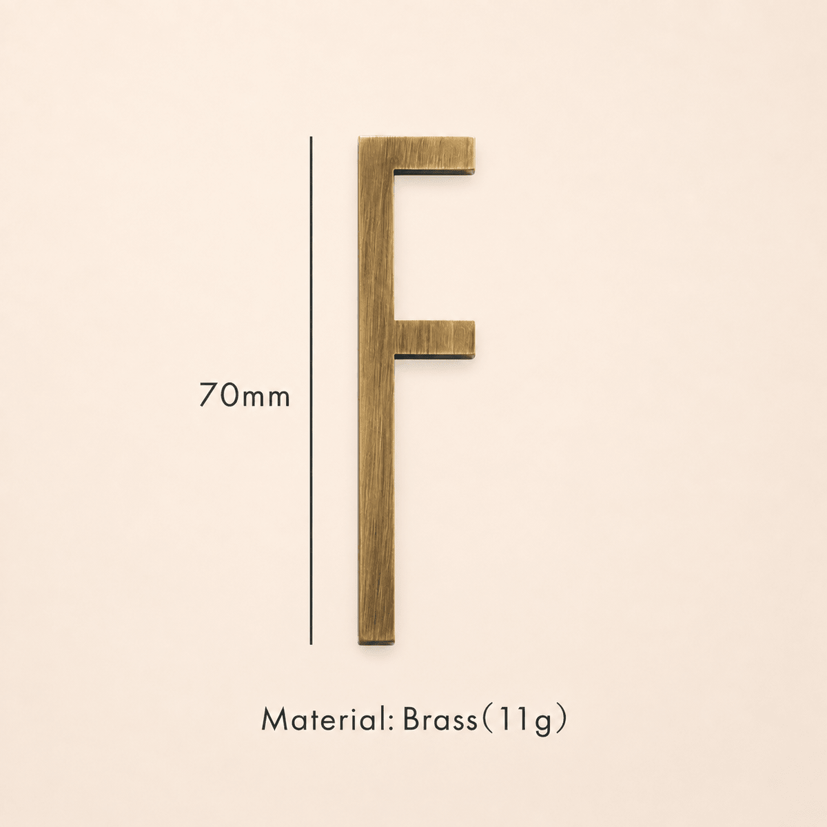 Messing huisnummer of letter 7 cm – antiek messing - Forma Luxury Interior