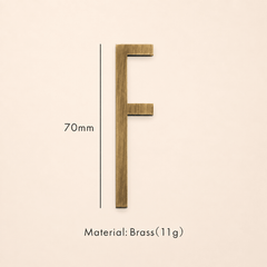Messing huisnummer of letter 7 cm – antiek messing - Forma Luxury Interior