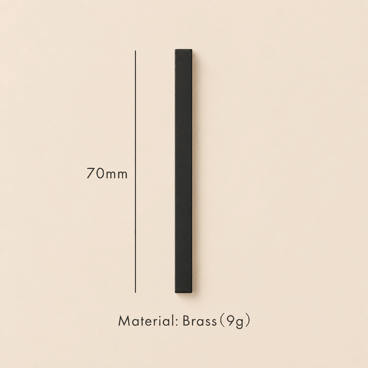 Messing huisnummer of letter 7 cm - zwart - Forma Luxury Interior