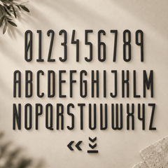 Messing huisnummer of letter 7 cm - zwart - Forma Luxury Interior