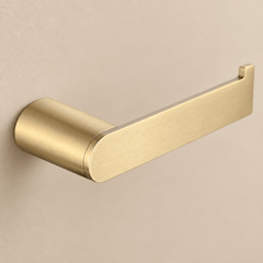 Minimalistische toiletrolhouder in geborsteld goud - Forma Luxury Interior