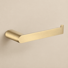 Minimalistische toiletrolhouder in geborsteld goud - Forma Luxury Interior