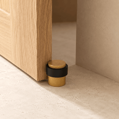 Ronde Deurstopper van Massief Messing - Forma Luxury Interior