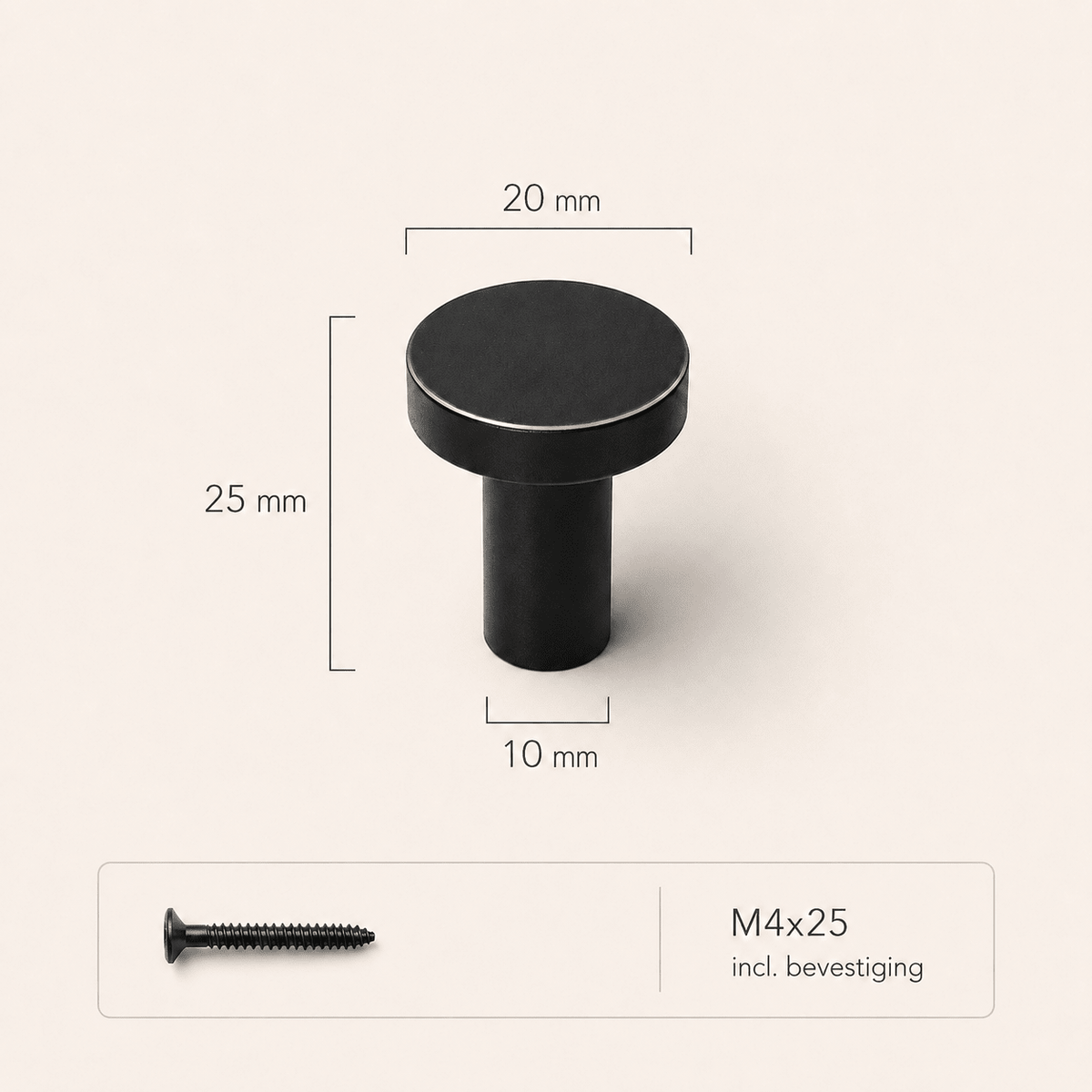 Ronde Wandhaak van Massief Messing – Mat Zwart - Forma Luxury Interior