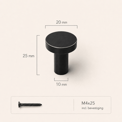 Ronde Wandhaak van Massief Messing – Mat Zwart - Forma Luxury Interior