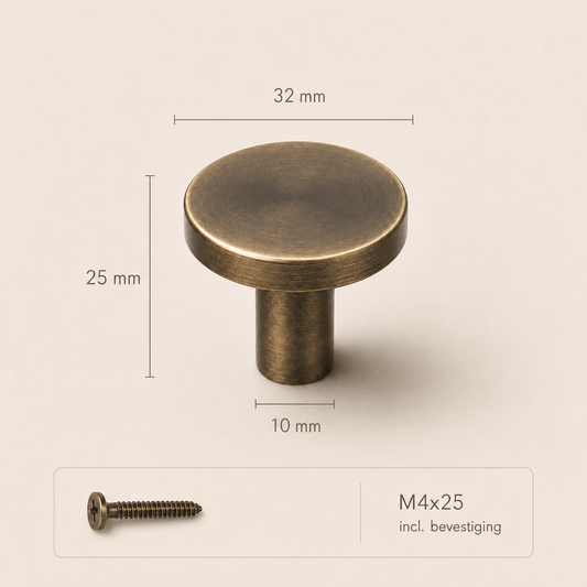 Ronde Wandhaak van Massief Messing – Minimalistisch Design - Forma Luxury Interior