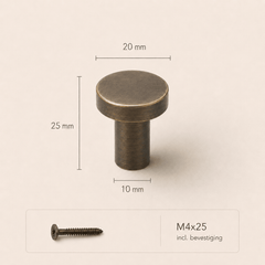Ronde Wandhaak van Massief Messing – Minimalistisch Design - Forma Luxury Interior
