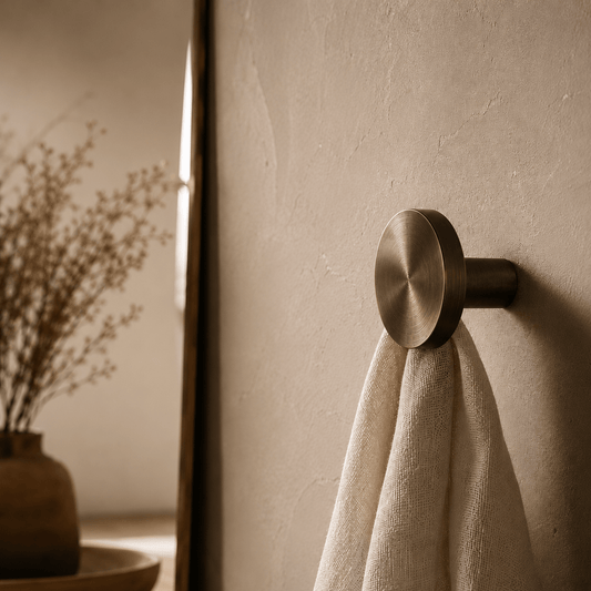 Ronde Wandhaak van Massief Messing – Minimalistisch Design - Forma Luxury Interior