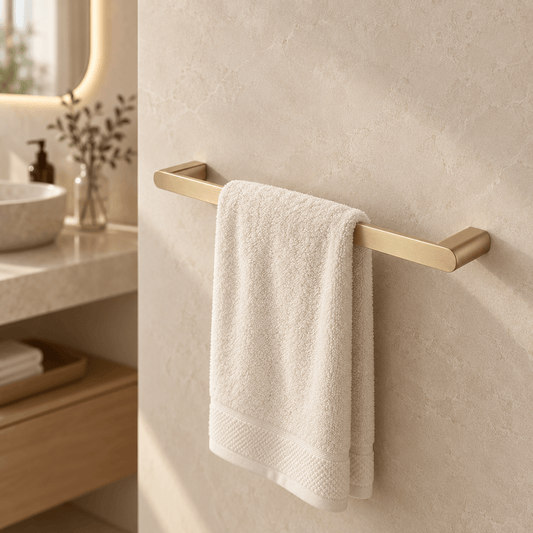 RVS handdoekstang 60 cm in geborsteld goud - Forma Luxury Interior